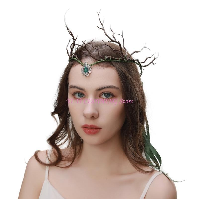 Ethnic Fashion Photography - N5KF Fairies Branch Headband Ethnic Christmas