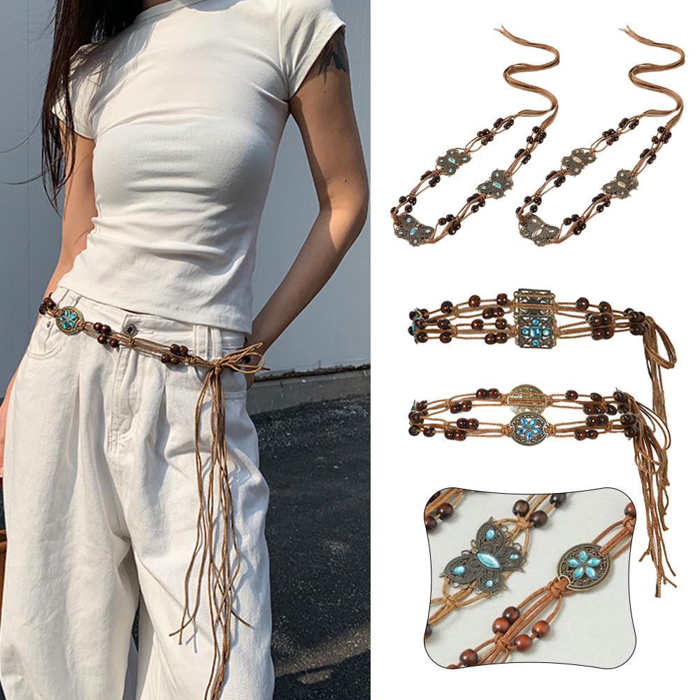 2025 NEW Bohemian Woven Waist  - Ethnic Fashion Show recension och pris
