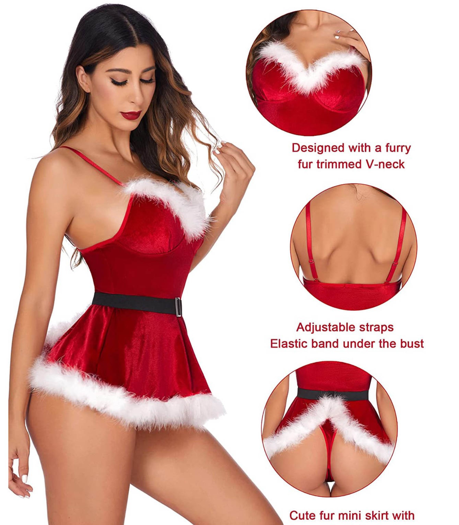 Women's Sexy Nightgown Santa C - Ethnic Outfit recension och pris