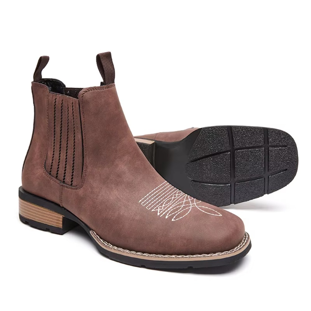 Men's Wide Toe Cowboy Boots Sl - Ethnic Fashion recension och pris