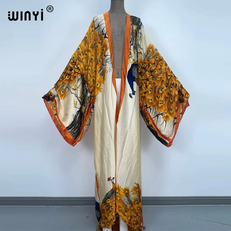 WINYI Summer Classic Peacock P - Kaftan Women Boho recension och pris