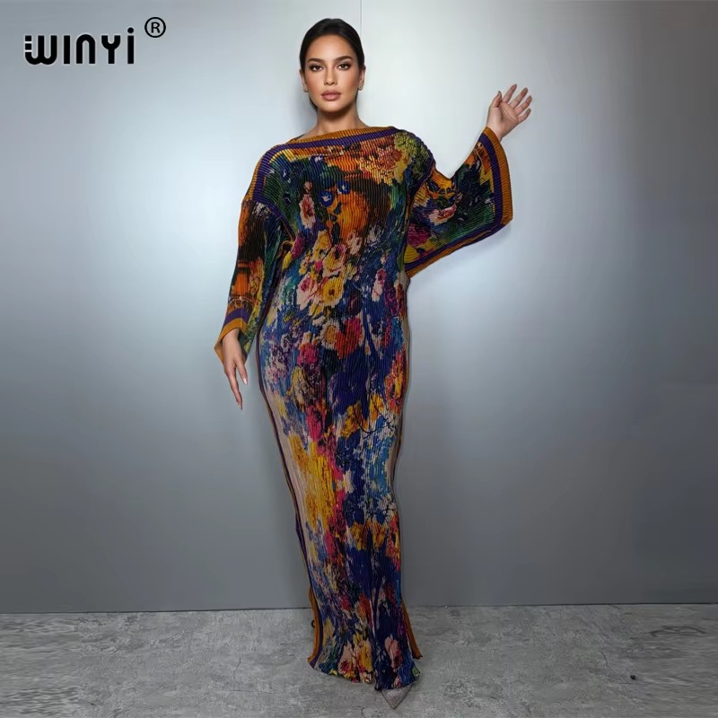 WINYI Summer Pleated Elastic L - Kaftan Women Boho recension och pris