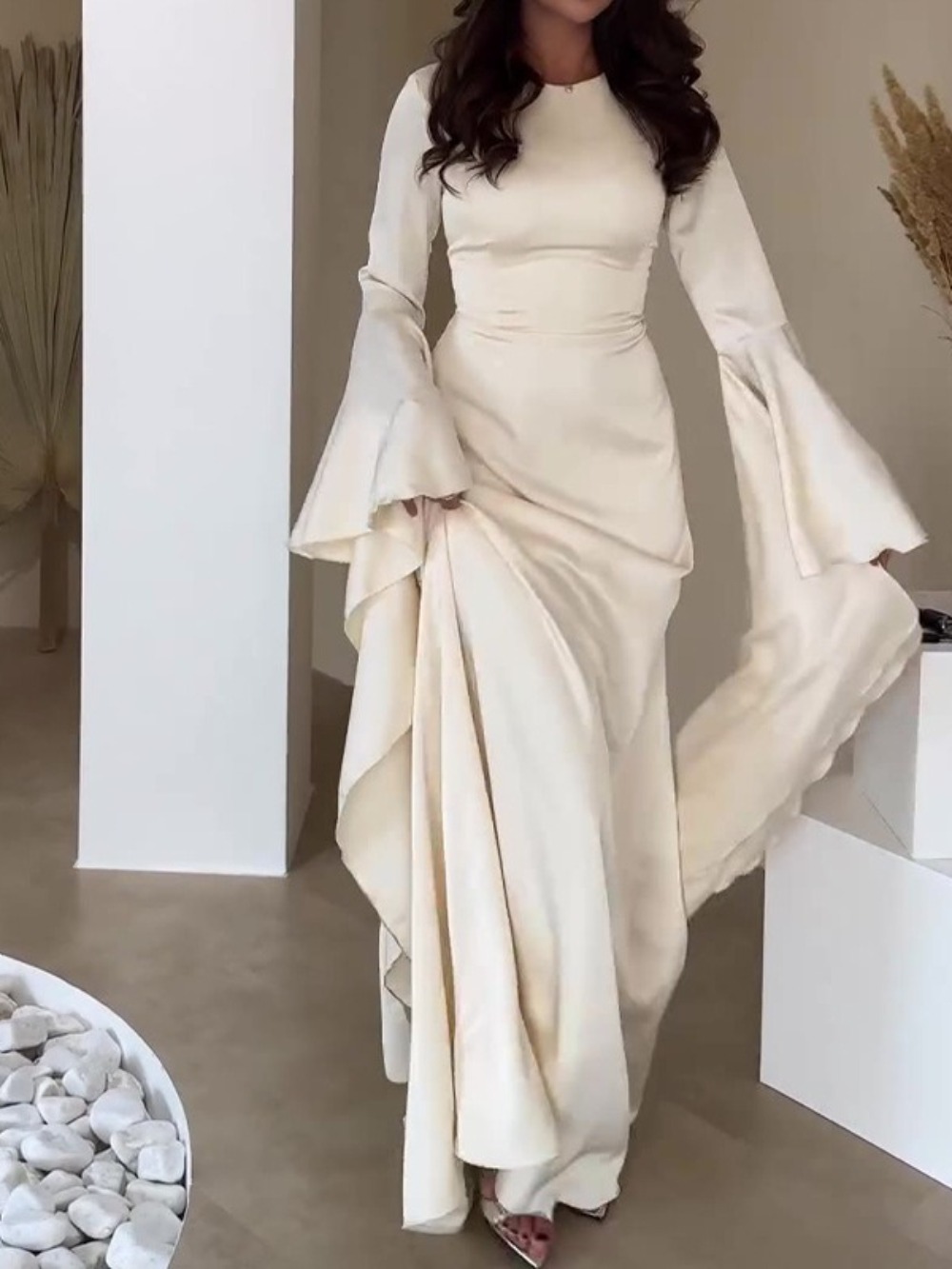 Eid Muslim Women Dress Abaya F - Jalabiya Women Arabic recension och pris