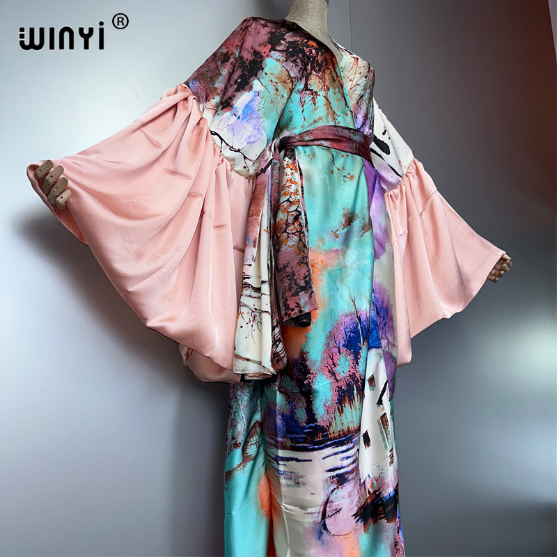 WINYI Summer Kimono Party Dres - Kaftan Women Boho recension och pris