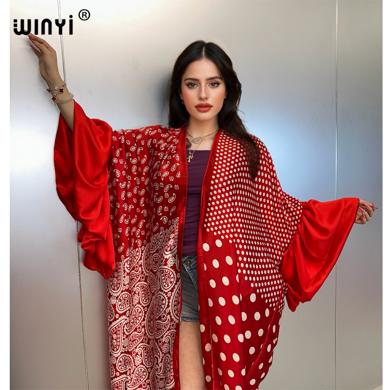 WINYI Summer Kimono Party Dres - Kaftan Women Boho recension och pris