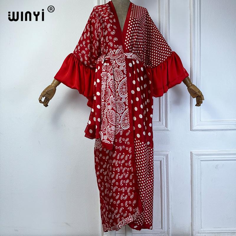 WINYI Summer Kimono Party Dres - Kaftan Women Boho recension och pris
