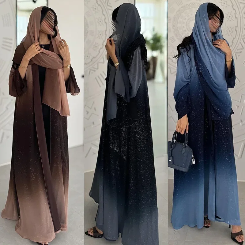 Muslim Chiffon Cardigan for Wo - Jalabiya Women Arabic recension och pris