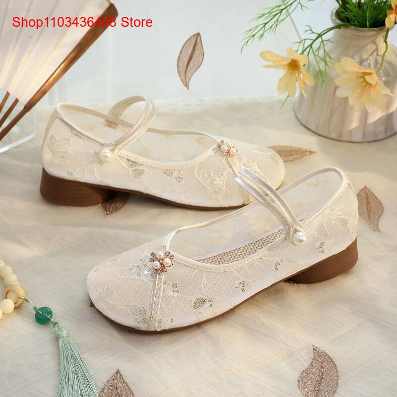 New Mesh Low Heels with Cheong - Ethnic Style recension och pris