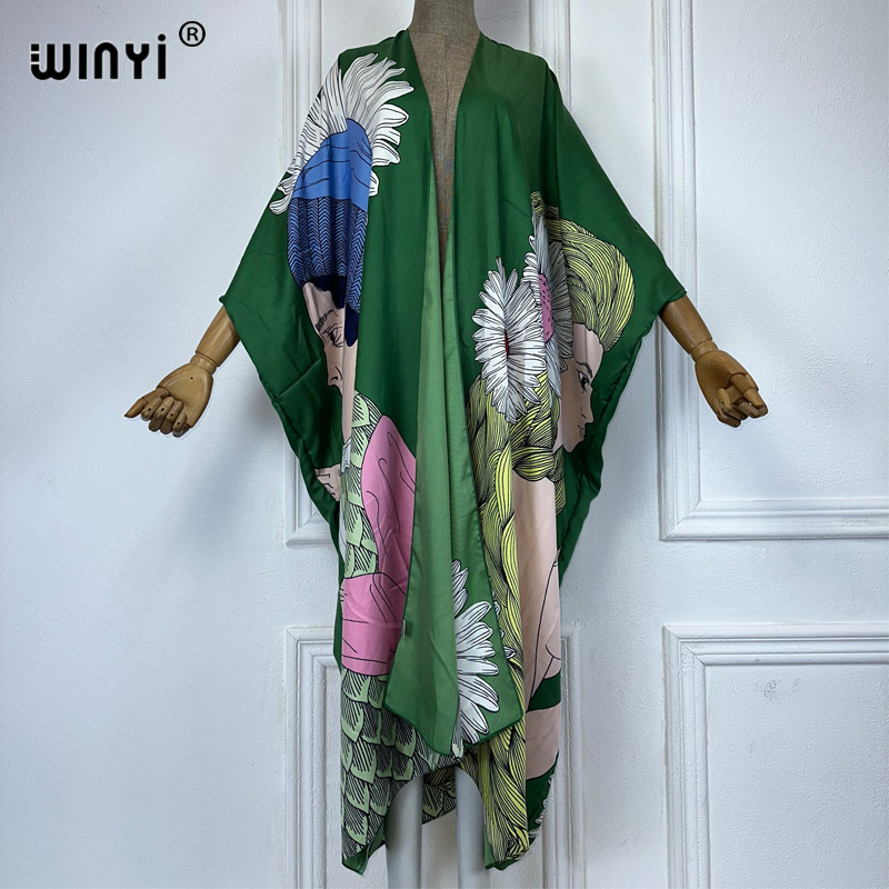 WINYI boho print Kimono sexy C - Kaftan Women Boho recension och pris