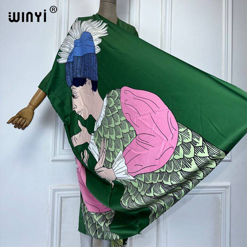 WINYI boho print Kimono sexy C - Kaftan Women Boho recension och pris