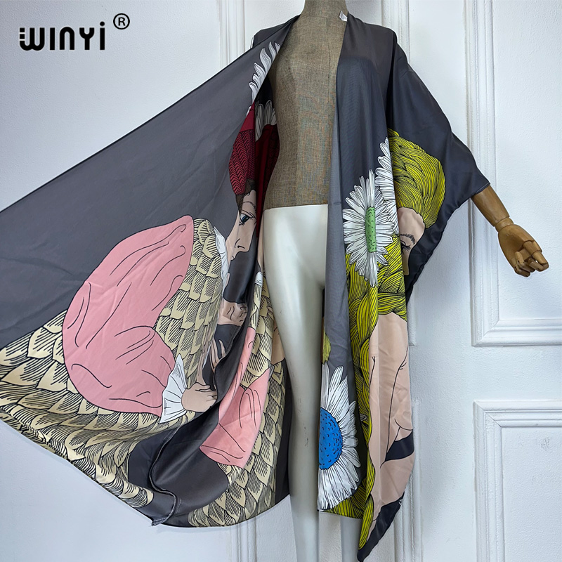 WINYI boho print Kimono sexy C - Kaftan Women Boho recension och pris