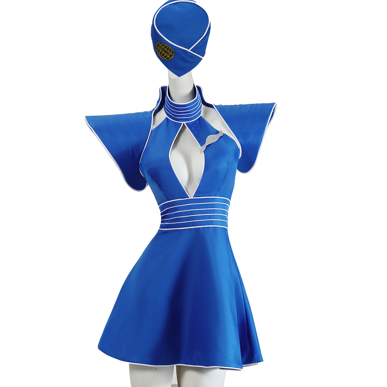 Britney Stewardess Cosplay Blu - Ethnic Outfit recension och pris