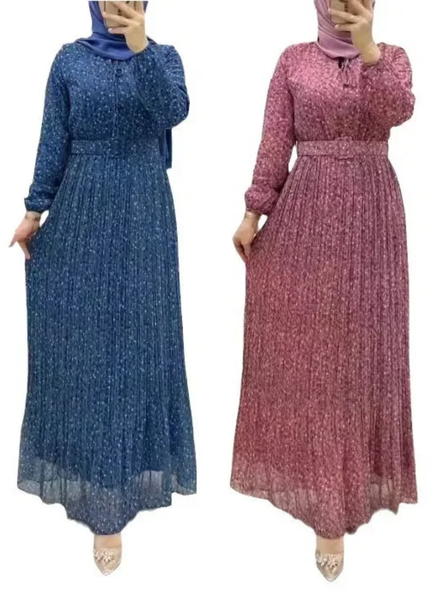 Muslim Print Long Robe Jalabiy - Jalabiya Women Arabic recension och pris