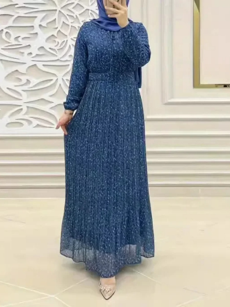 Muslim Print Long Robe Jalabiy - Jalabiya Women Arabic recension och pris