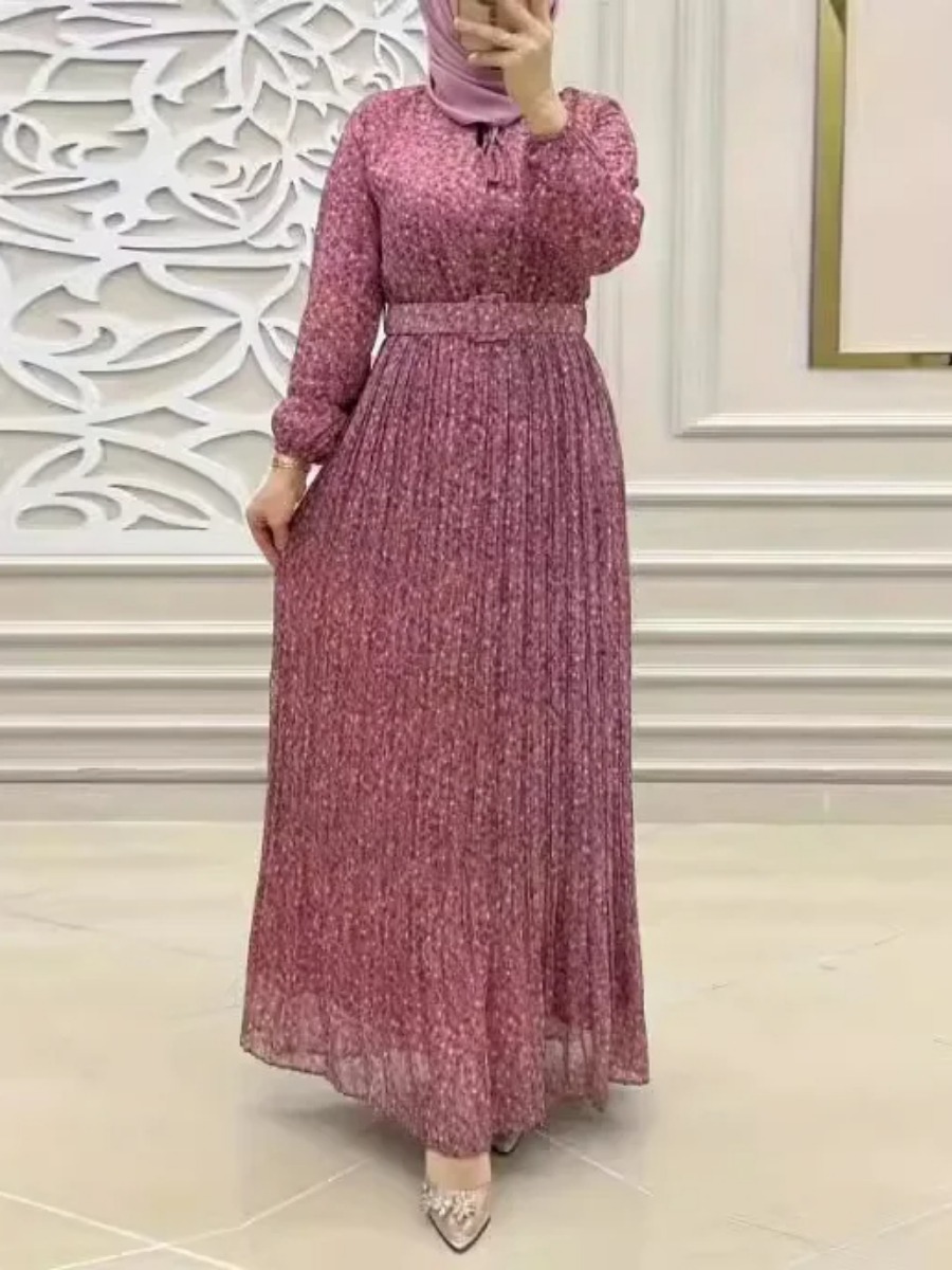 Muslim Print Long Robe Jalabiy - Jalabiya Women Arabic recension och pris