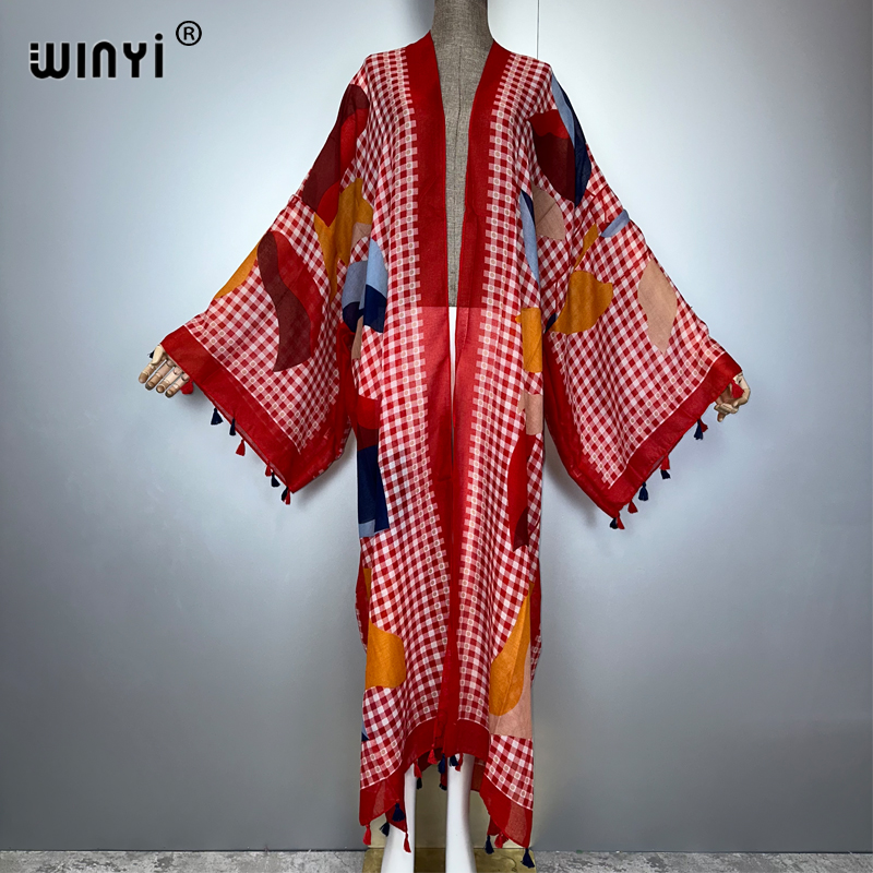 WINYI summer outfit kimono afr - Kaftan Women Boho recension och pris