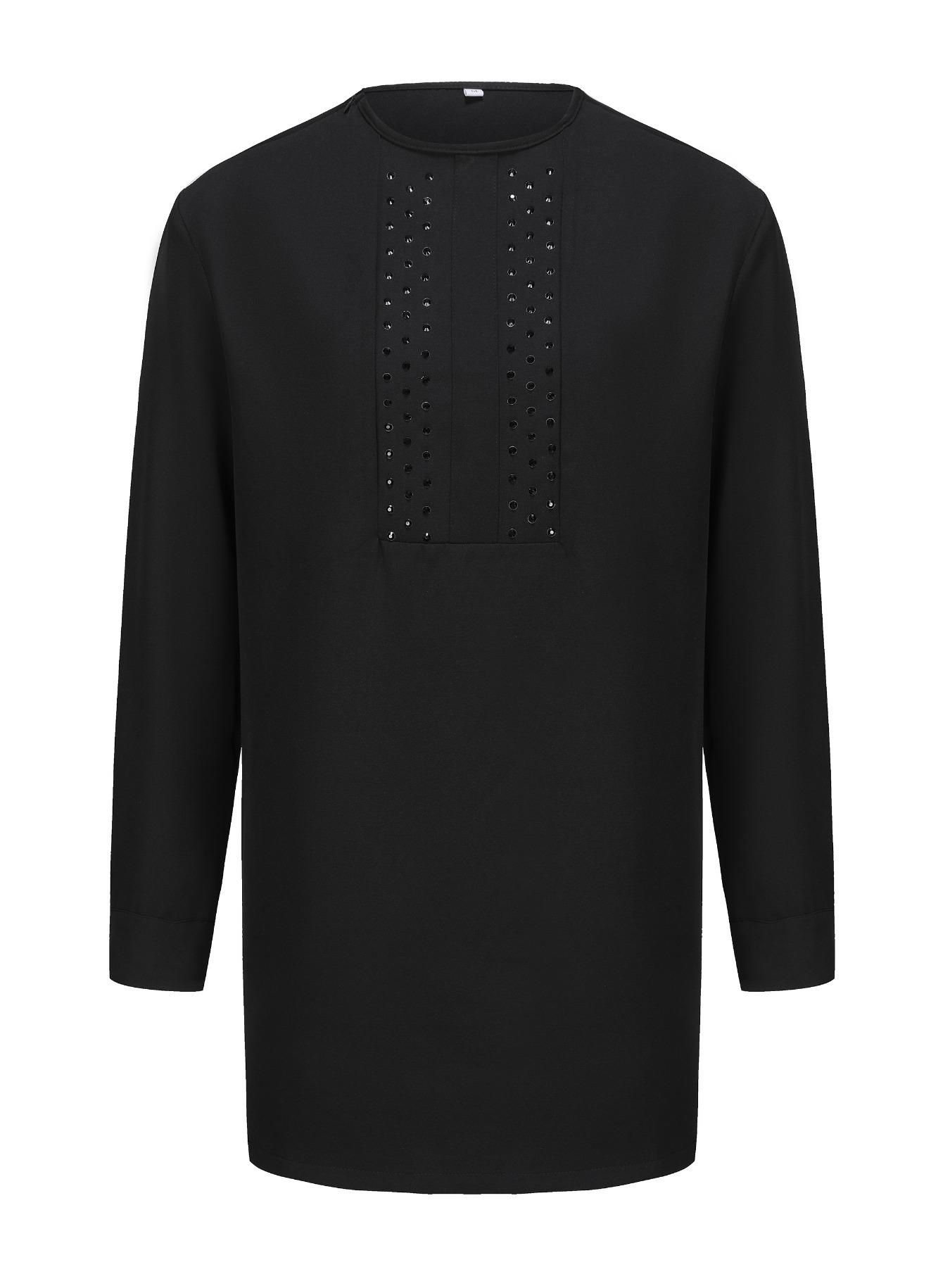 Men's Black round Neck African - Ethnic Style recension och pris
