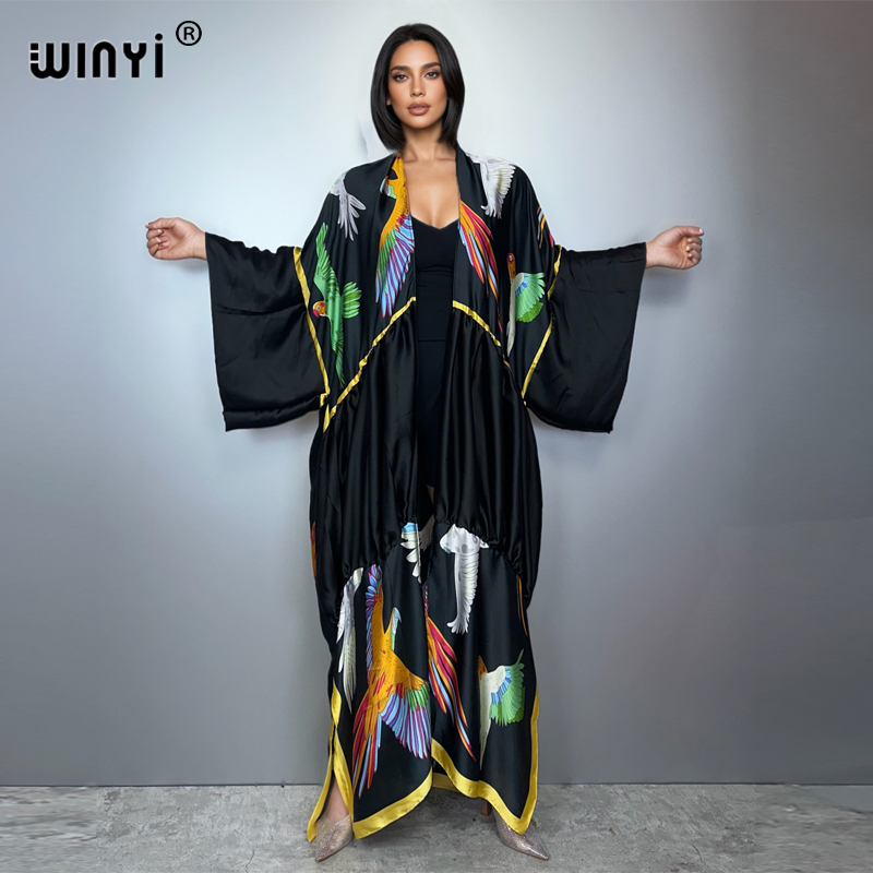 WINYI print boho kimono maxi b - Kaftan Women Boho recension och pris