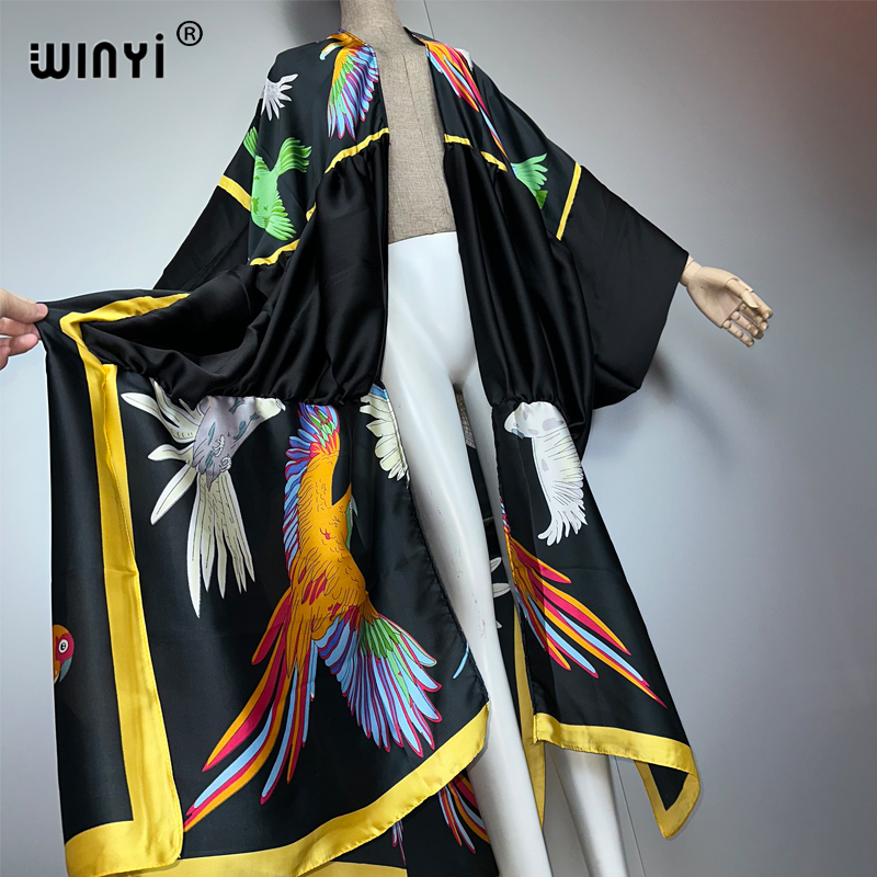 WINYI print boho kimono maxi b - Kaftan Women Boho recension och pris