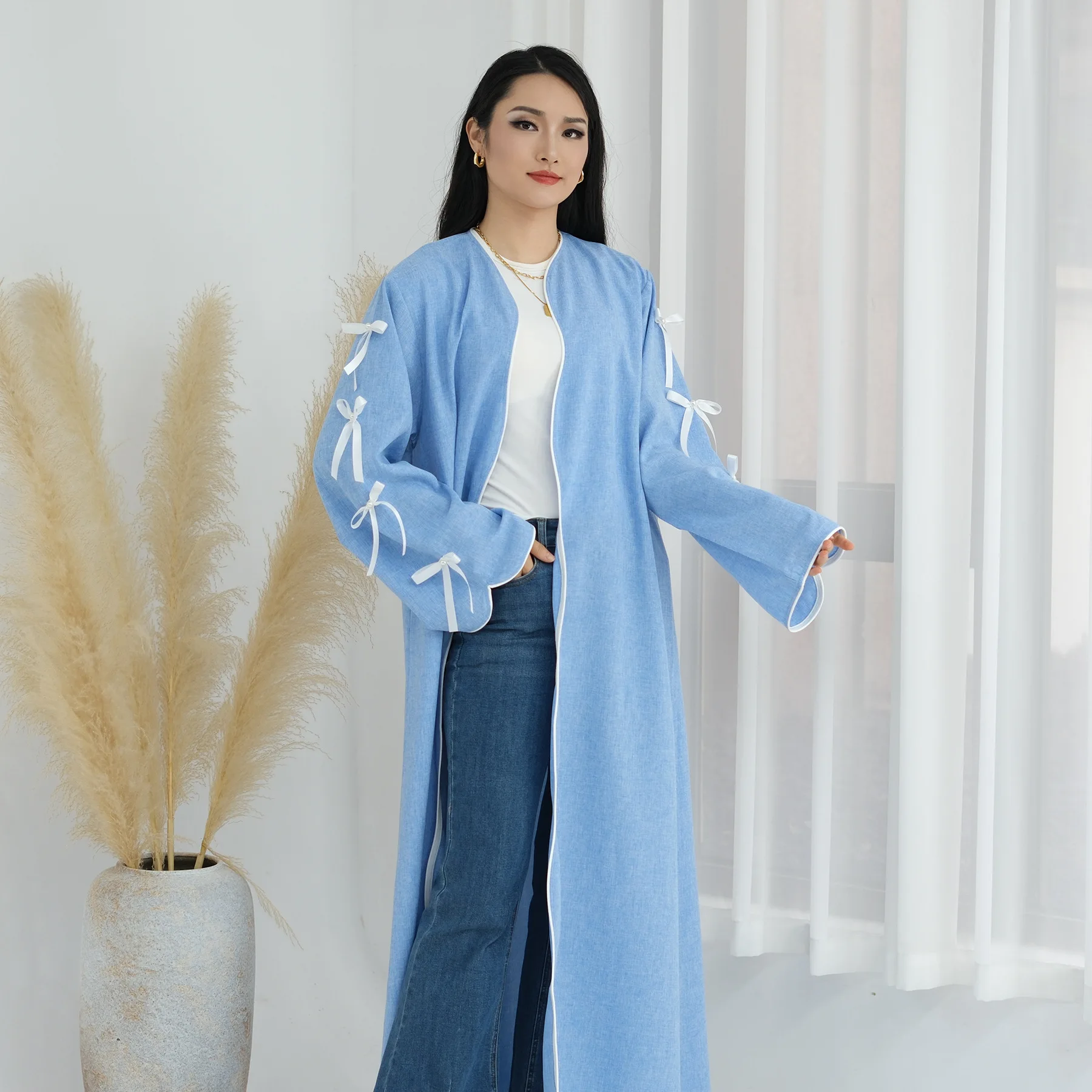 Ramadan Open Abaya Dubai Kafta - Jalabiya Women Arabic recension och pris