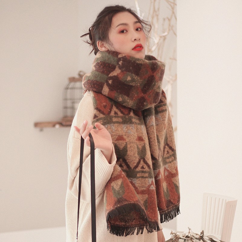 Ethnic Thick Warm Knitted Shaw - Ethnic Fashion Photography recension och pris