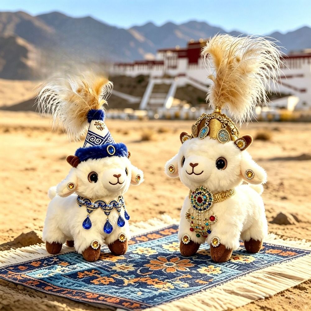 Cute Feather Rhinestone Sheep  - Ethnic Fashion Show recension och pris